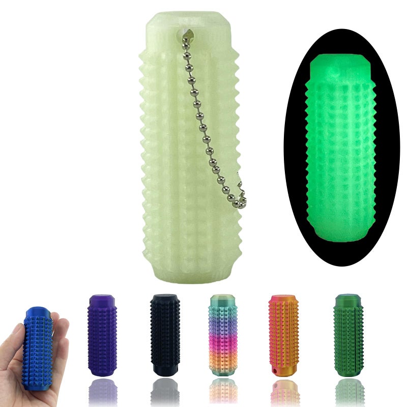 Deiviko Little Ouchies Fidget Stim Tool Pocket Mini Fidget Toy for Adults Luminous Pain Stim Fidget3D Printed Venting Key Pendant Spiky Grippie Stim Keychain for Anxiety Relief Positive Novelty Gifts - Image 3