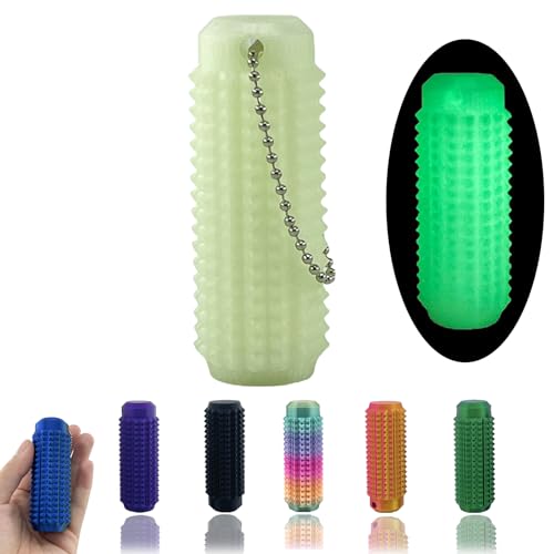 Deiviko Little Ouchies Fidget Stim Tool Pocket Mini Fidget Toy for Adults Luminous Pain Stim Fidget3D Printed Venting Key Pendant Spiky Grippie Stim Keychain for Anxiety Relief Positive Novelty Gifts - Image 1
