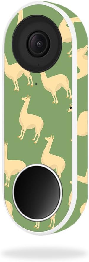 MightySkins Skin Compatible with Nest Hello Video Doorbell - Llama | Protective, Durable, and Unique Vinyl Decal wrap Cover | Easy to Apply, Remove, and Change Styles | Made in The USA