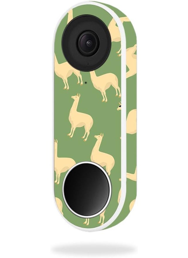 MIGHTY SKINS MightySkins Skin Compatible with Nest Hello Video Doorbell - Llama | Protective, Durable, and Unique Vinyl Decal wrap Cover | Easy to Apply, Remove, and Change Styles | Made in The USA 
