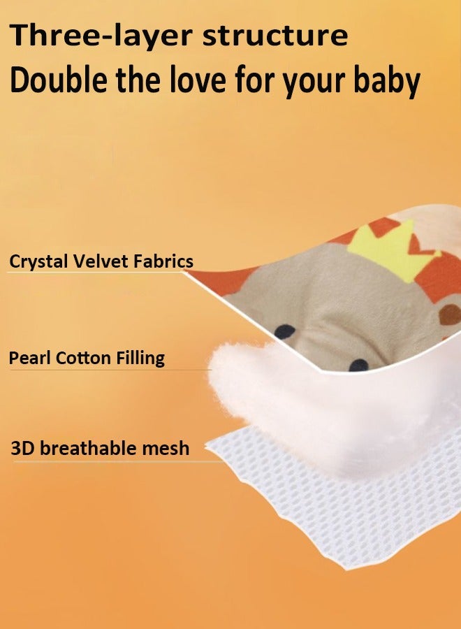 Aissiora Stroller seat cushion Infant seat cushion Thickened and breathable Universal for all seasons Cotton cushion Soft skin-friendly fabric on the front 3D breathable mesh on the back 1 cushion, 1 pillow  - Image 3