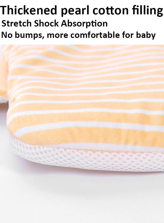 Aissiora Stroller seat cushion Infant seat cushion Thickened and breathable Universal for all seasons Cotton cushion Soft skin-friendly fabric on the front 3D breathable mesh on the back 1 cushion, 1 pillow  - Image 5
