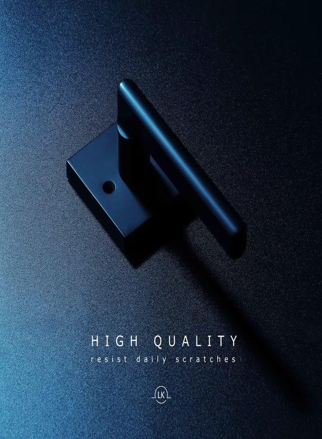 Linkaa Passage Door Lever Matte Black，Interior Door Handles for Hallway and Closet, Heavy Duty Square Interior Keyless Door Handle Non-Locking Door Knobs for Right & Left Side Door（Latch Includ） - Image 3