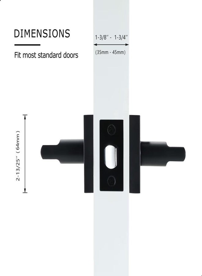 Linkaa Passage Door Lever Matte Black，Interior Door Handles for Hallway and Closet, Heavy Duty Square Interior Keyless Door Handle Non-Locking Door Knobs for Right & Left Side Door（Latch Includ） - Image 5