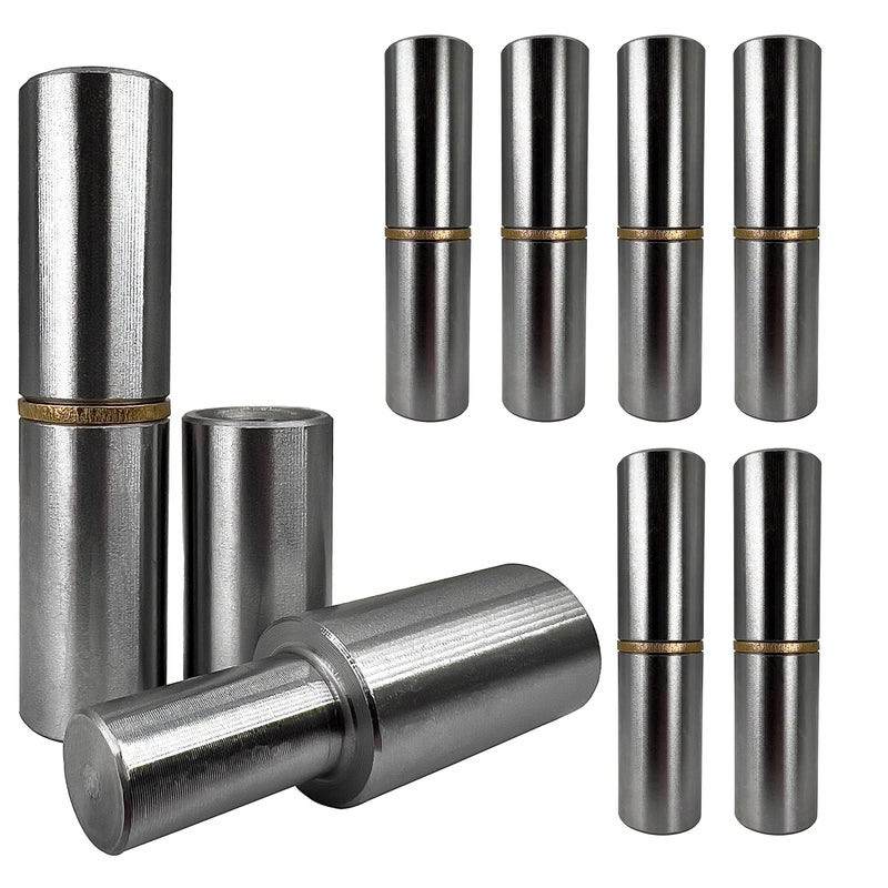 Sidco Supply 8 PCS - 2” Weldable Barrel Hinges – 2 Inch x 5/8 Inch – Heavy Duty Steel – Weld On Bullet Door Hinges – Detachable Hinges – 11/32” Pin Bearing - Metal Swing Doors, Gates, Glass Door Hinge - Image 5