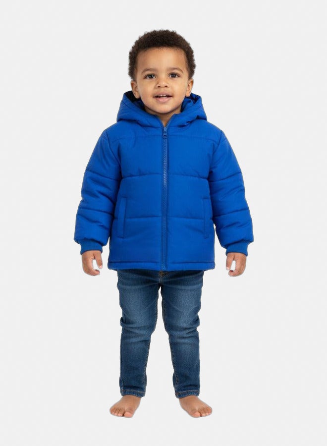 اوركيدز جاكيت مقاوم للماء للاطفال مع قبعة – أزرق - Image 1