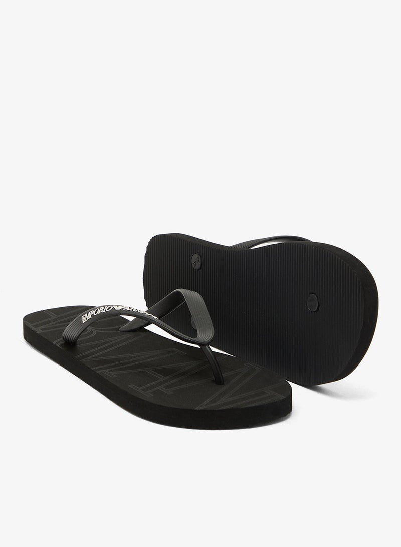 EMPORIO ARMANI Casual Slogan Flip Flops - Image 4