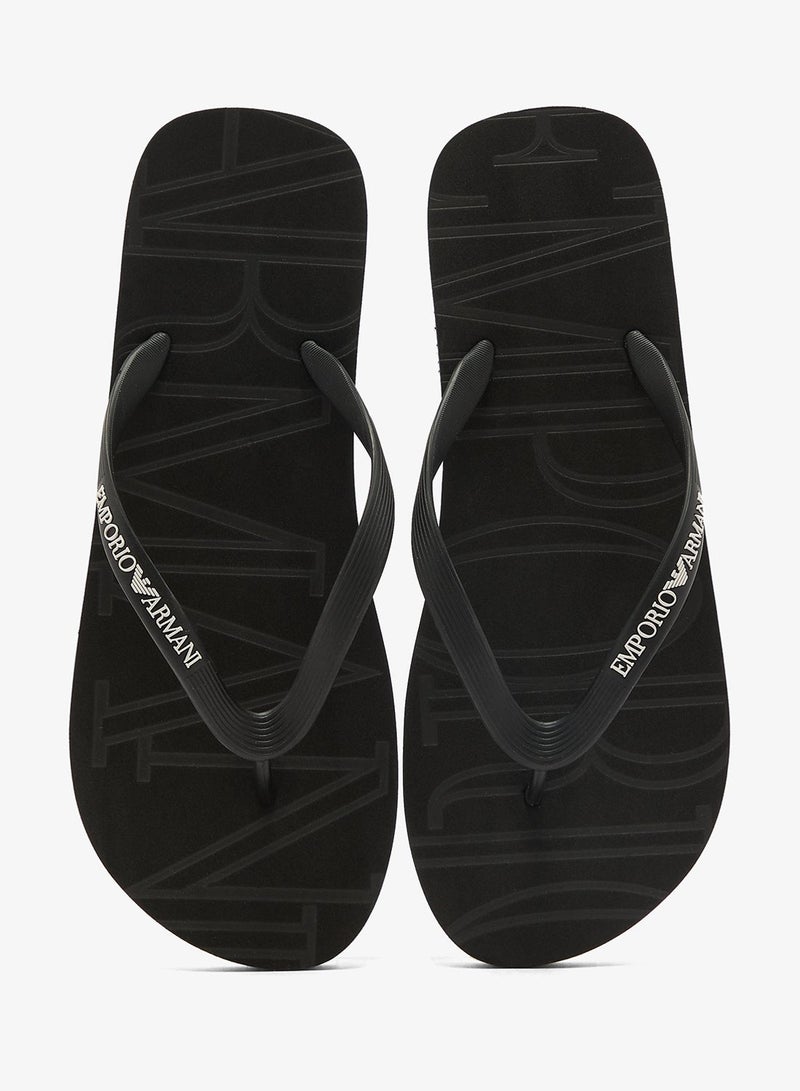 EMPORIO ARMANI Casual Slogan Flip Flops - Image 1