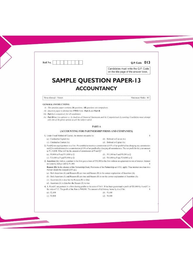 null - PW CBSE |Class 12| 15 Sample Question Papers Accountancy for 2025 Exam | Competency-Based Learning | PYQ 2024 with Topper's Explanations, CBSE SQP & CBSE Practice Questions - Image 1