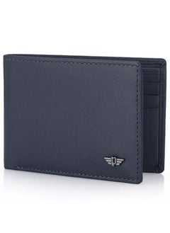 Nest Blue Leather Small Card Wallet for Men's