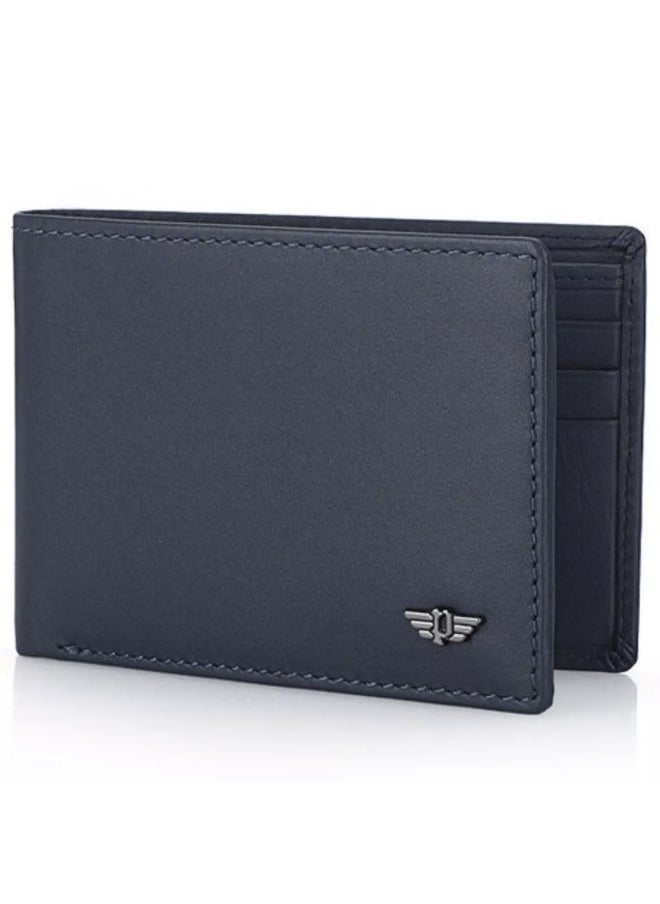POLICE Nest Blue Leather Small Card Wallet for Men's  - Image 1