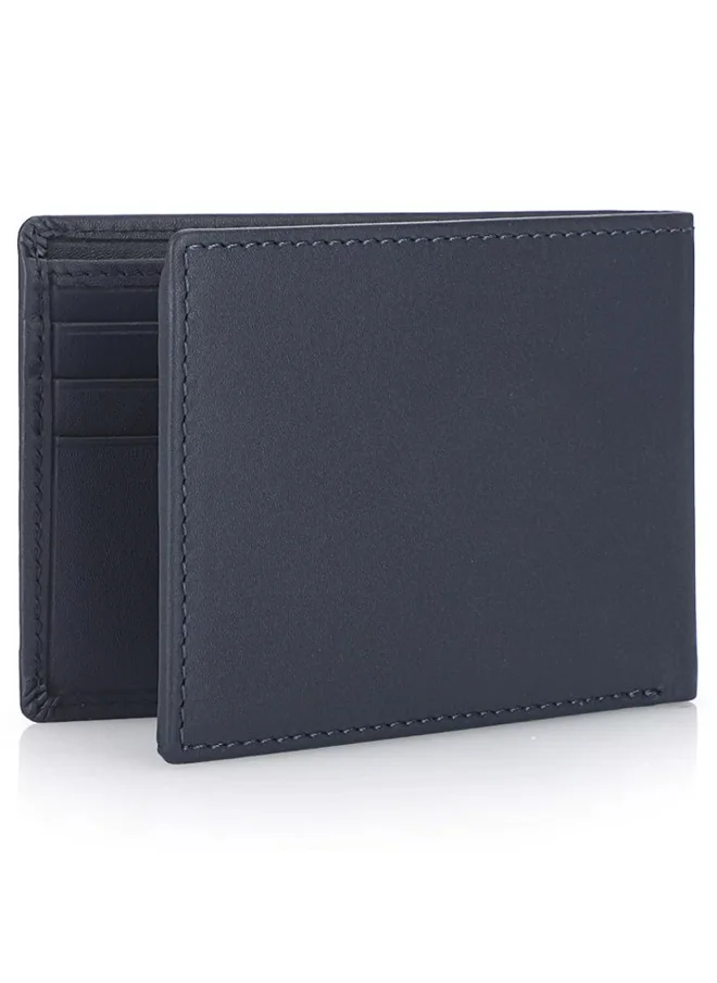 POLICE Nest Blue Leather Small Card Wallet for Men's