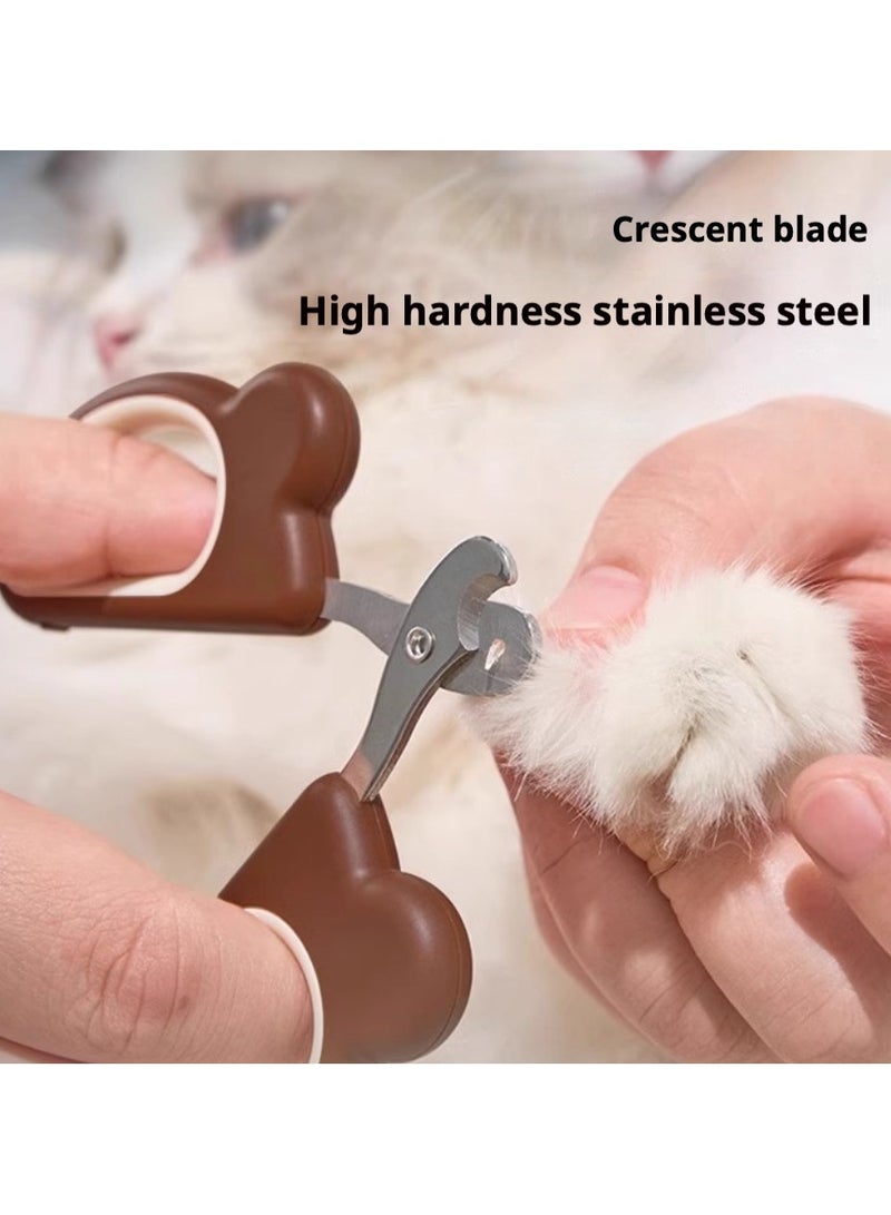 مقص أظافر للقطط بحلقة أمان | أداة تقليم غير قابلة للانزلاق من الفولاذ المقاوم للصدأ للقطط الصغيرة - Image 2