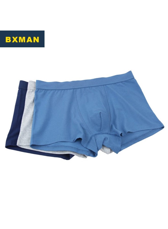 Bxman Men's Underwear Men's Flat Angle Pants Elastic Four-corner Pants Cotton Men's Pants Head 3-pack Bx 175l - Image 1