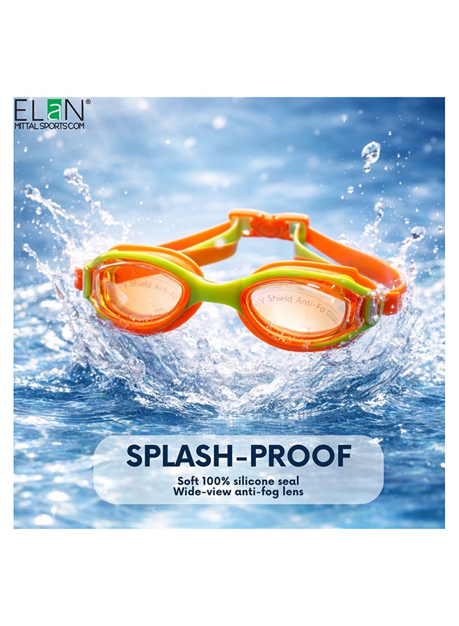 Elan ELAN Morex Professional Swim Goggles - High-Visibility Orange - Medium Lens Wide View Design - Premium Quality Anti-Fog & UV Protection Swimming Goggles for Open Water, Triathlon & Laps - Premium Goggles for Performance, Durability and Everyday Use - Image 5