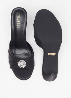 Celeste Women's Embellished Slip-On Sandals with Stiletto Heels  - Image 4