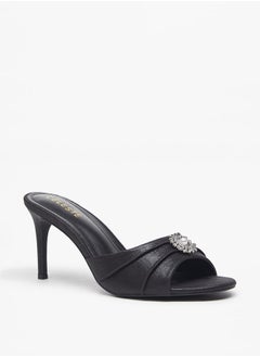 Celeste Women's Embellished Slip-On Sandals with Stiletto Heels  - Image 1