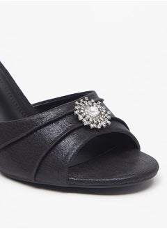 Celeste Women's Embellished Slip-On Sandals with Stiletto Heels  - Image 5