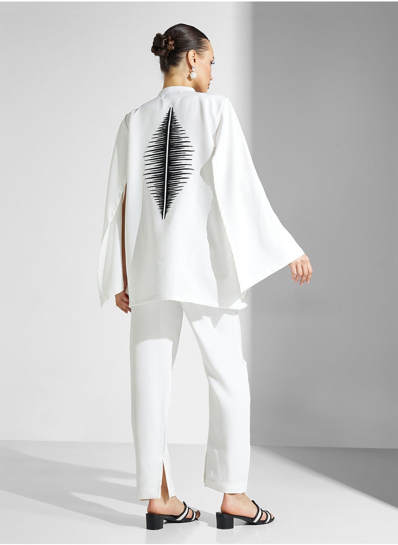 hayas closet Full-Slit Long Sleeve Pants Set  - Image 2