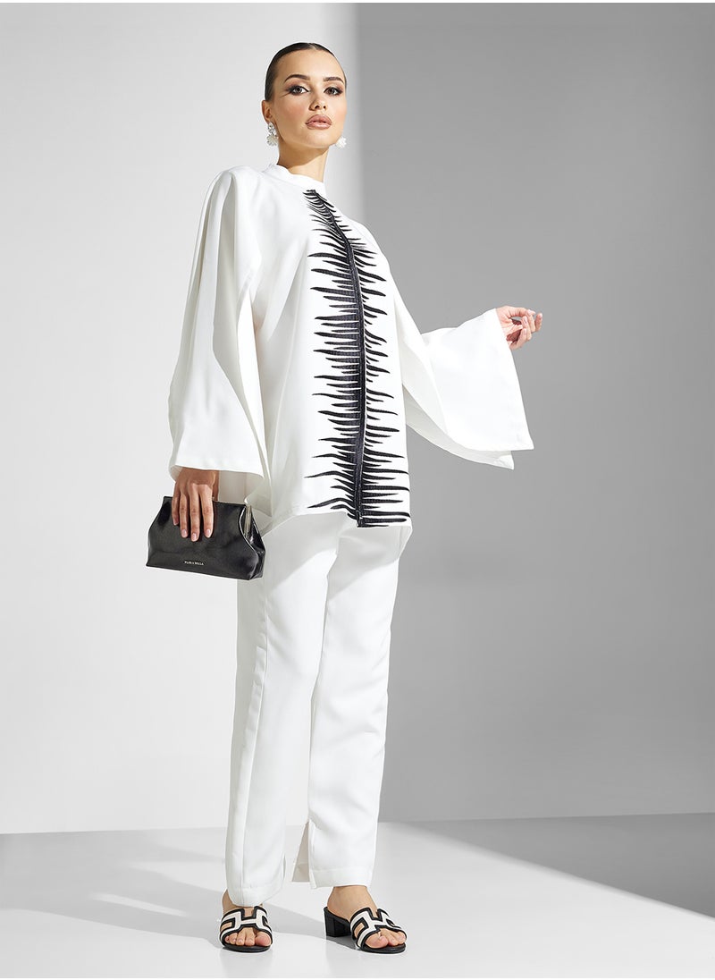 hayas closet Full-Slit Long Sleeve Pants Set  - Image 5