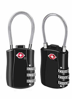 KASTWAVE Suitcase Locks Luggage Locks, TSA Approved Luggage Lock, Zinc Alloy Security Padlock, 3-Dial Combination Padlock for Luggage, Suitcases, Backpacks, Duffle Bag Laptop Camera Bag 2Pcs  - Image 1