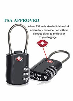 KASTWAVE Suitcase Locks Luggage Locks, TSA Approved Luggage Lock, Zinc Alloy Security Padlock, 3-Dial Combination Padlock for Luggage, Suitcases, Backpacks, Duffle Bag Laptop Camera Bag 2Pcs  - Image 5
