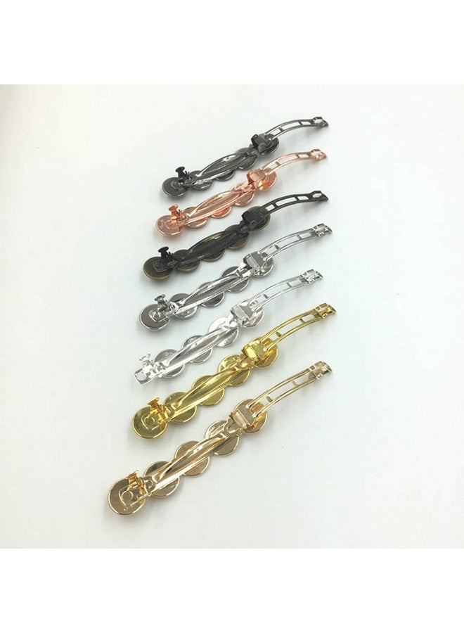 lasenersm 10 Pieces Metal Hair Clips With Blank Round Tray Base Fits 12Mm Round Hair Clip Cabochon Settings Hair Barrettes With Blank Hairgrip Base Trays For Diy Hair Accessories Making Kcgolden - Image 2