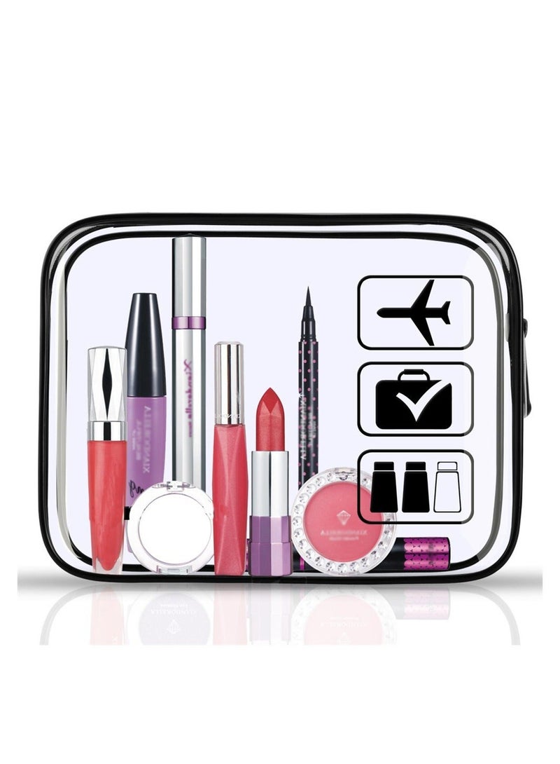 Y&D Transparent Toiletry Bags, 3 Pcs Waterproof PVC Travel Cosmetic Bag In Bulk, With Zipper Seal And Handle Finishing Bag, Suitable For Brush/Spa Fitness - Image 4