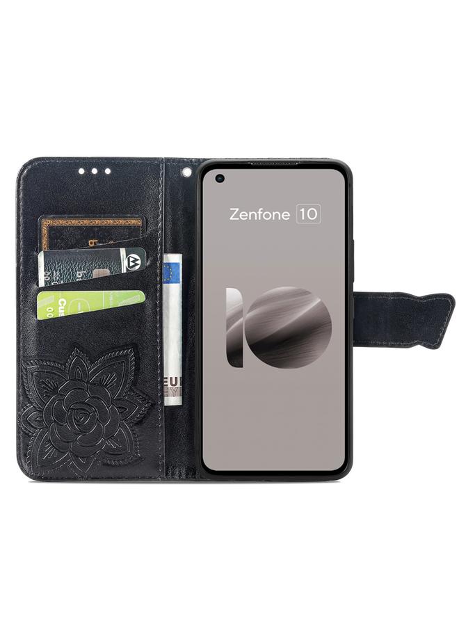 S-TOP Case For Asus Zenfone 10 Butterfly Love Flower Embossed Leather Phone Case - Image 3