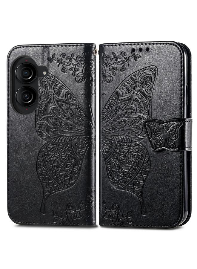 S-TOP Case For Asus Zenfone 10 Butterfly Love Flower Embossed Leather Phone Case - Image 2