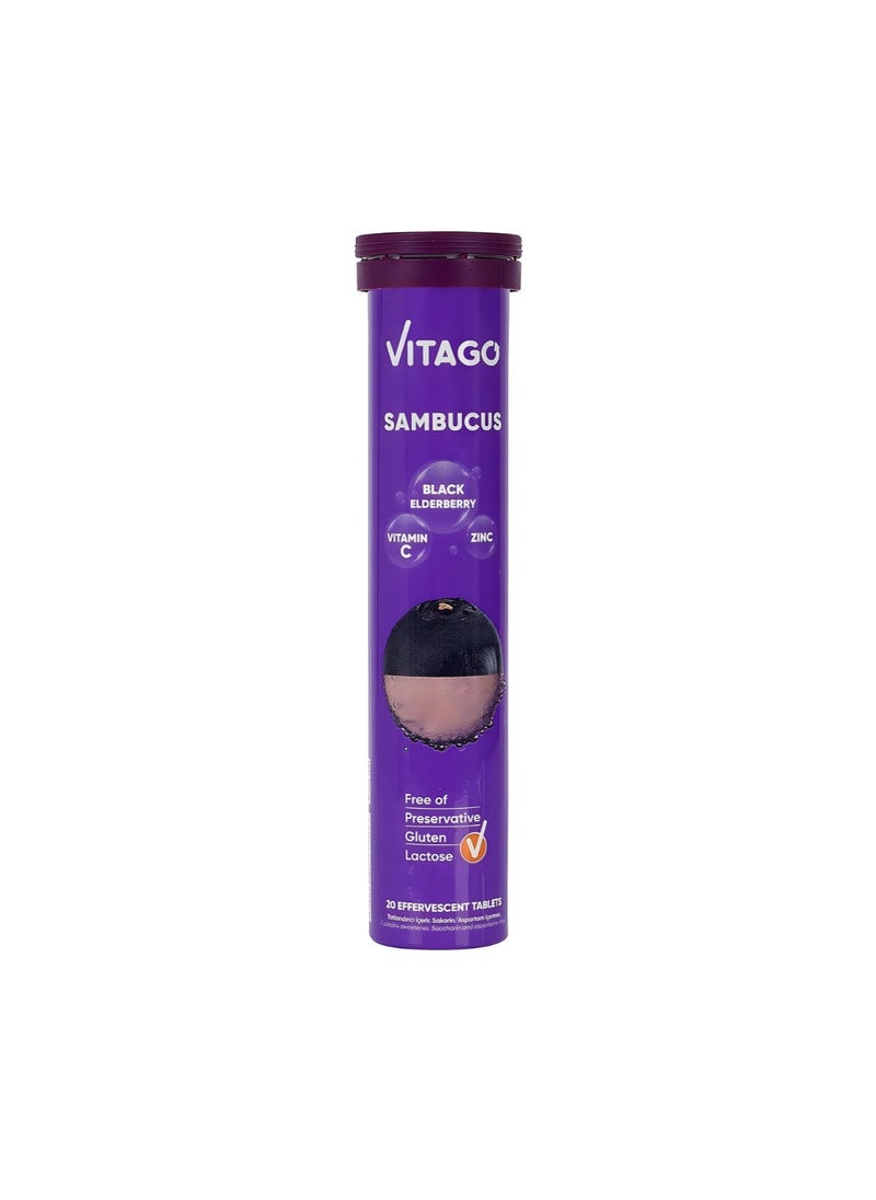 VITAGO - Sambucus Effervescent Tablets, Vitamin C & Zinc - 20 Tablets - Image 1