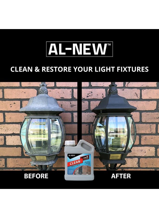 AL-NEW STEP 1 CLEAN | Cleaning Solution for Outdoor Patio Furniture, Garage Doors, Window Frames, Exterior Lights & Fencing (32 Ounce) - Image 4