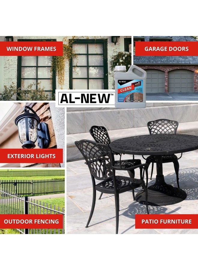 AL-NEW STEP 1 CLEAN | Cleaning Solution for Outdoor Patio Furniture, Garage Doors, Window Frames, Exterior Lights & Fencing (32 Ounce) - Image 2