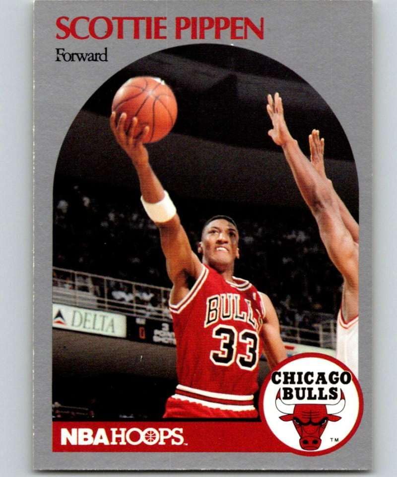 Hoops 1990-91 NBA #69 Scottie Pippen Chicago Bulls Official Basketball Trading Card - Image 1