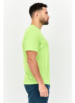 Reebok Men Sportswear Fit Short Sleeve Running T-Shirt, Lime Green  - Image 3