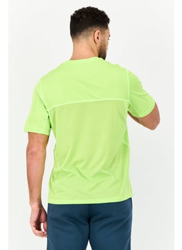 Reebok Men Sportswear Fit Short Sleeve Running T-Shirt, Lime Green  - Image 4