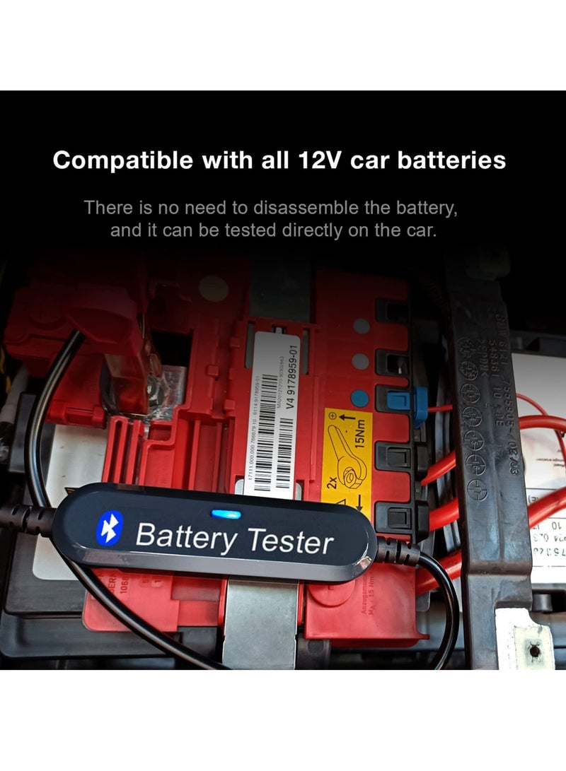 Excefore Car Battery Tester, 6V 12V Car BT Battery Tester Battery Load Tester Internal Resistance Tester Analyzer for Car Motorcycle Lawn Mower Steamship - Image 4