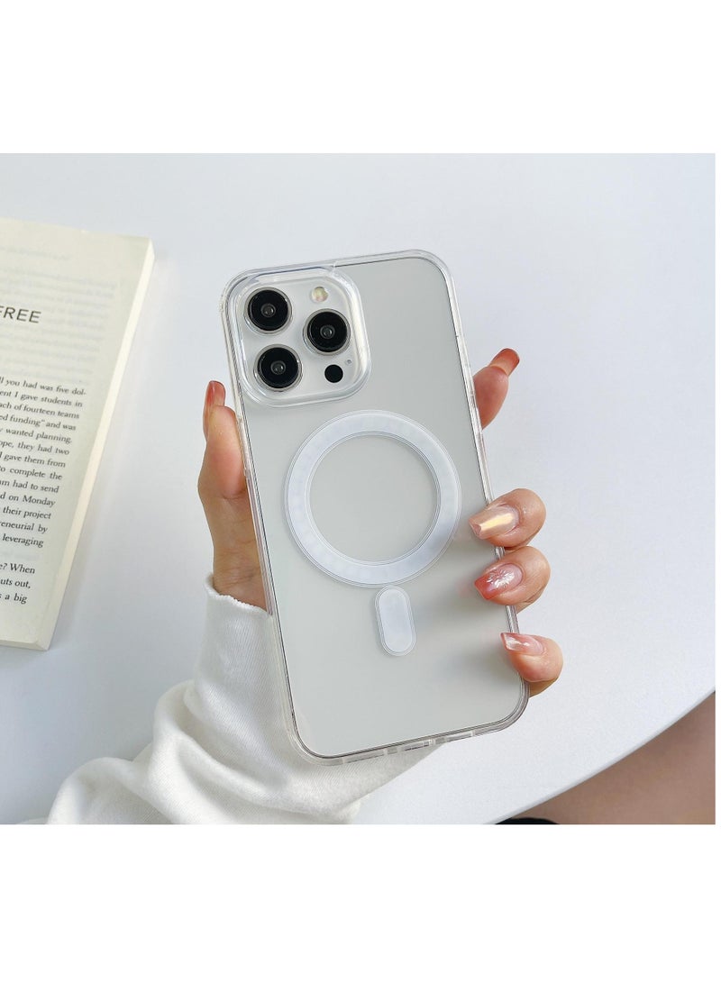 Magnetic Shockproof Transparent Case for iPhone 16 Pro – Acrylic PC Material, Anti-Fingerprint, Drop-Proof - Image 1