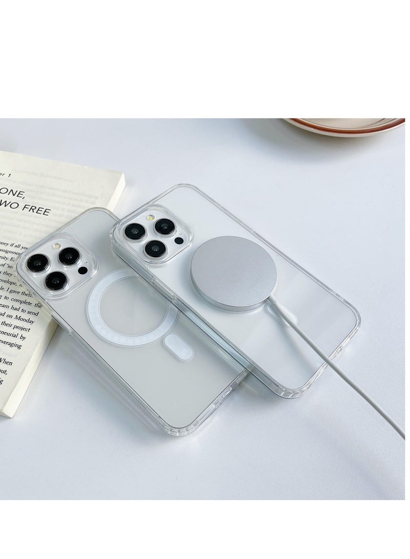 Magnetic Shockproof Transparent Case for iPhone 16 Pro – Acrylic PC Material, Anti-Fingerprint, Drop-Proof - Image 3