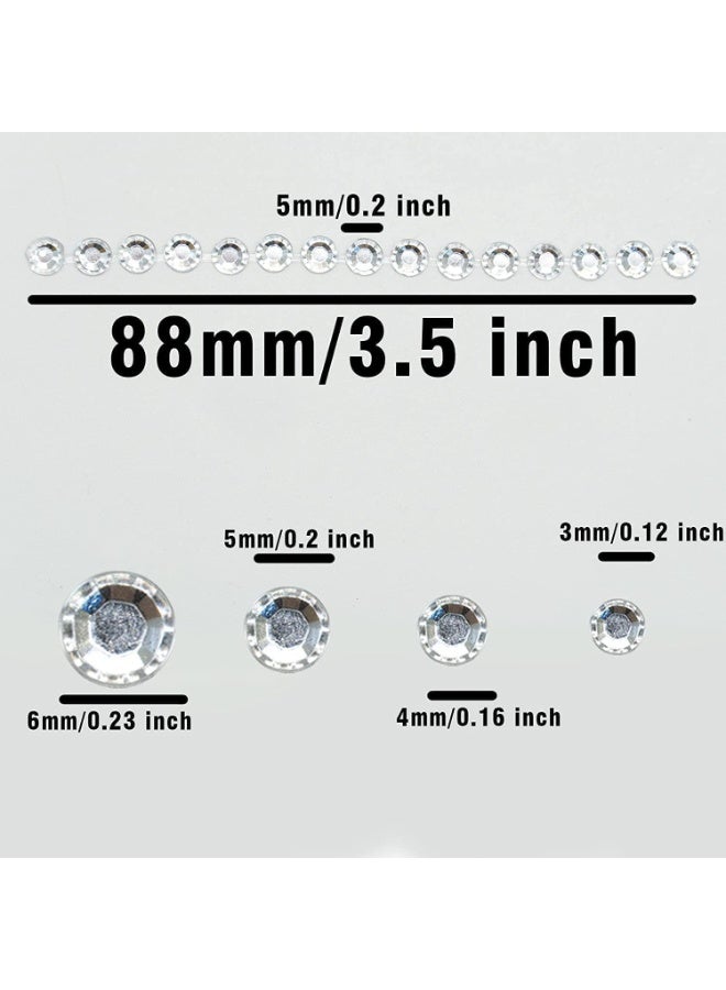 5 ملصقات لاصق الخرز شفافة المياه ، ملصقات الأحجار الكريستال الكريستال الأكريليك لملصقات الزخرف الحرفية ، لDIY الحرف اليدوية المجوهرات الملابس ماكياج الماكياج عيد المهرجان الزخرفة - Image 2