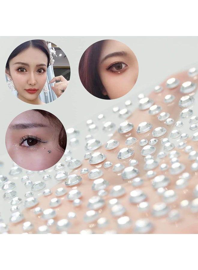 5 ملصقات لاصق الخرز شفافة المياه ، ملصقات الأحجار الكريستال الكريستال الأكريليك لملصقات الزخرف الحرفية ، لDIY الحرف اليدوية المجوهرات الملابس ماكياج الماكياج عيد المهرجان الزخرفة - Image 3