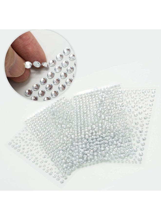 5 ملصقات لاصق الخرز شفافة المياه ، ملصقات الأحجار الكريستال الكريستال الأكريليك لملصقات الزخرف الحرفية ، لDIY الحرف اليدوية المجوهرات الملابس ماكياج الماكياج عيد المهرجان الزخرفة - Image 4