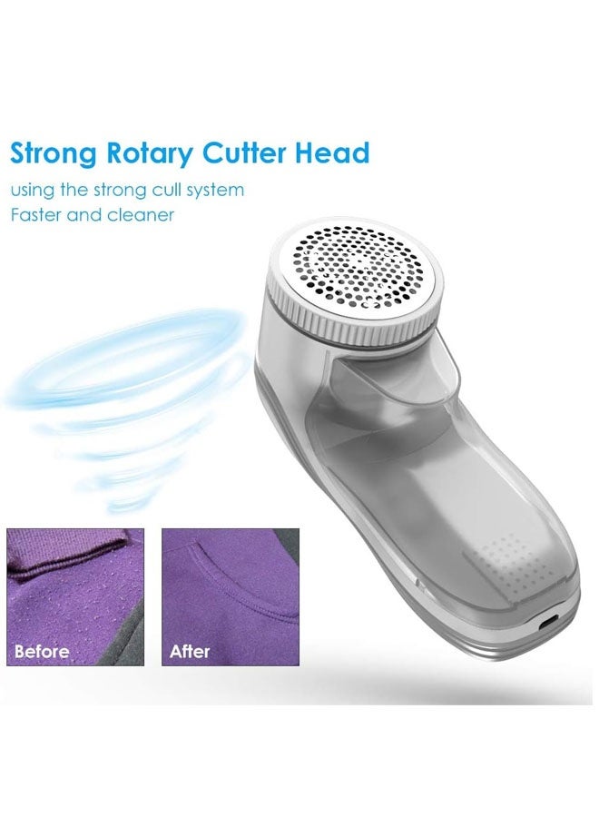 USB Rechargeable Fabric Shaver Lint Remover Portable Cordless Electric Sweater Clothes Shaver Fuzz Remover with USB Cable - Image 3