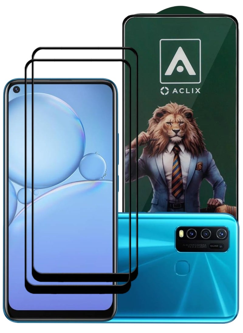 ACLIX 2 Pieces Antistatic ESD Dustproof Premium Quality High Definition Tempered Glass Screen Protector Designed For vivo Y30 - Image 1