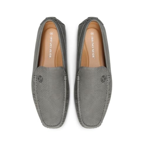 Bruno Marc Mens Penny Loafers Moccasins Shoes, Grey -11 (3251314) - Image 4