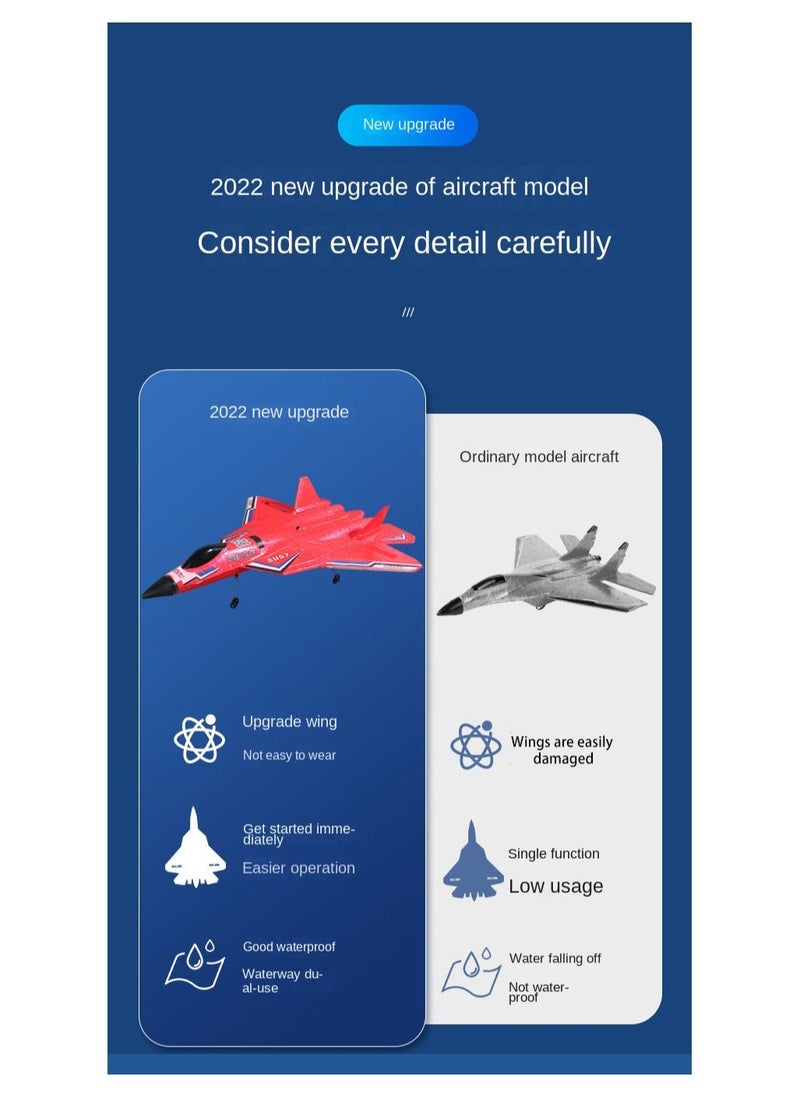 AROAQ RC Foam Aircraft Remote Control Airplane Foam Toys for Children SU 57 Red  - Image 2