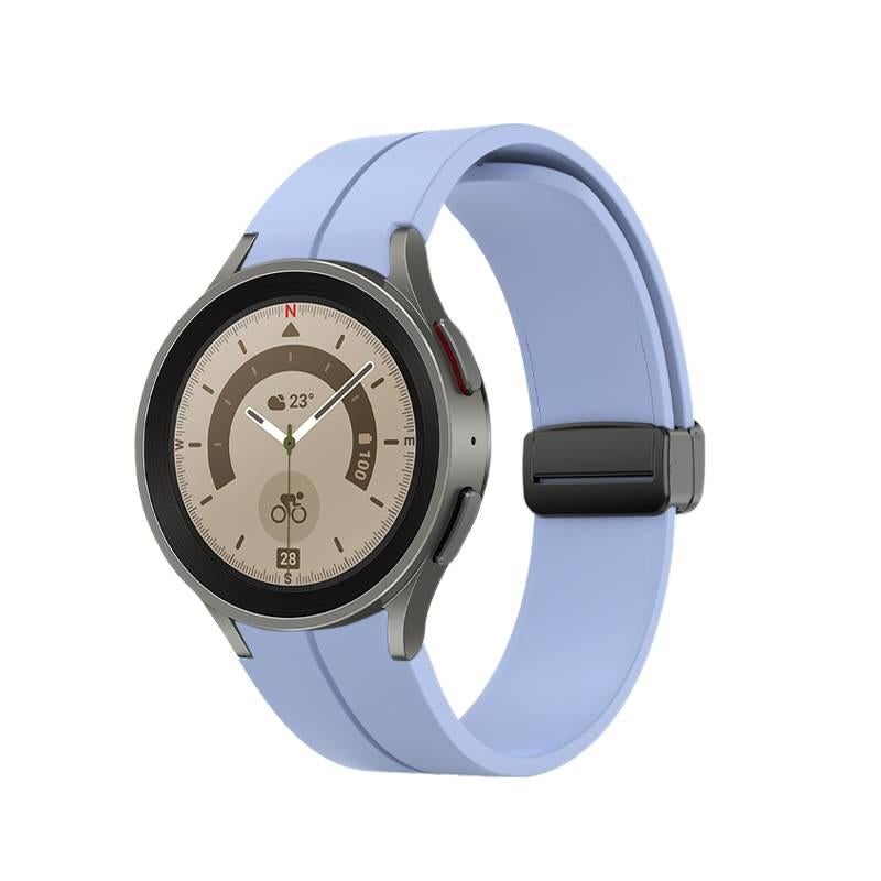 سوار ساعة ذكية باللون بنفسجي قابل للتعديل رياضي من السيليكون متوافق مع Samsung Galaxy Watch 5 بملاءمة قابلة للتعديل وحزام ناعم للاستبدال اليومي - Image 1