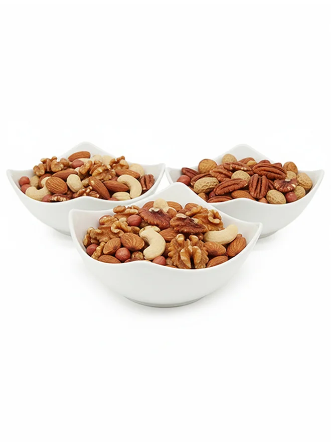 Shallow 3-Piece Porcelain Bowl Set, 12cm