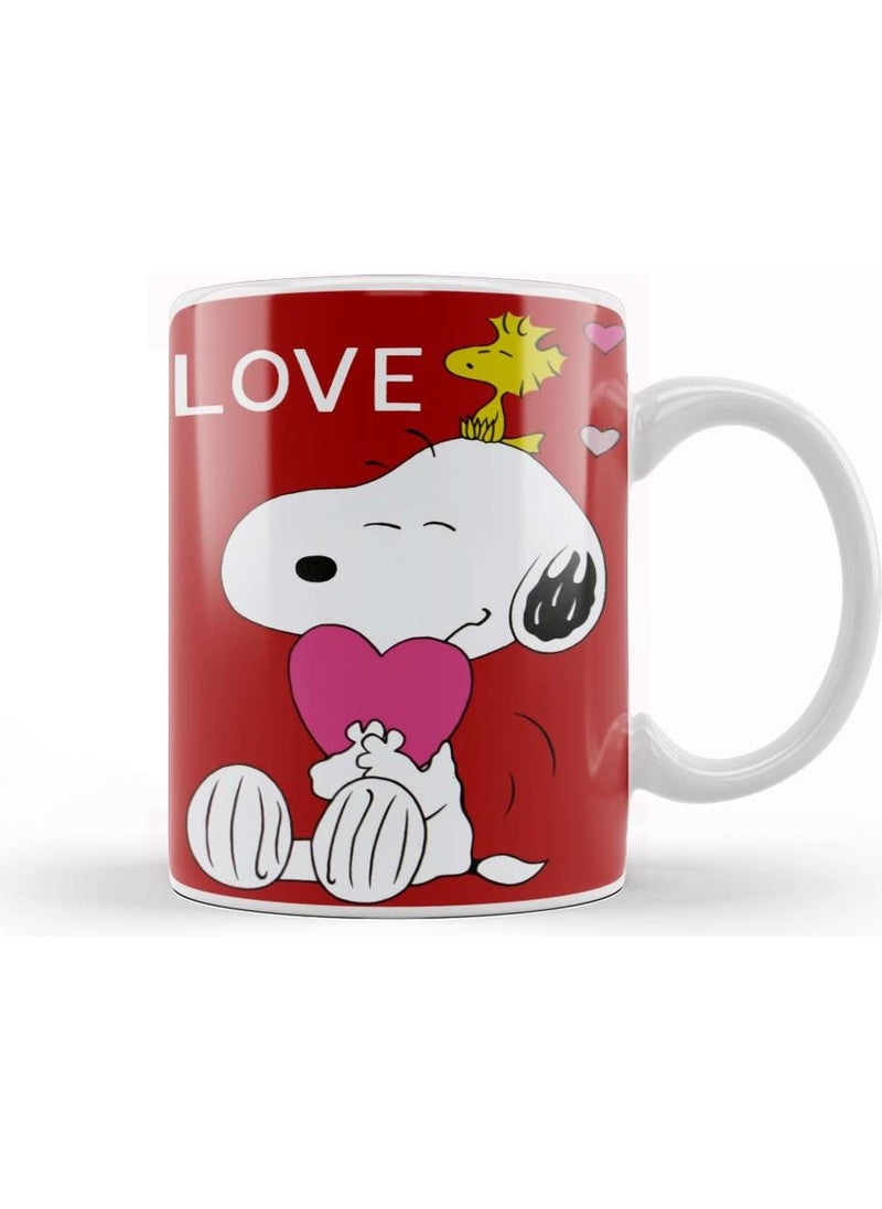 Baskı Dükkanı - Print Shop Snoopy Peanuts I Love You 02 Mug Porcelain - Image 1
