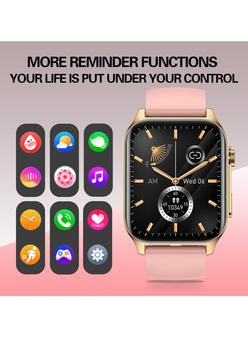 0TO1 TECH 1.91" Smart Watch for Men Women(Receive & Dial), 100+ Sports Modes Fitness Tracker with Heart Rate/SpO2/Blood Pressure/Sleep Monitor, Step Calorie Counter, IP68 Water Resistant Smartwatches (Pink) - Image 3